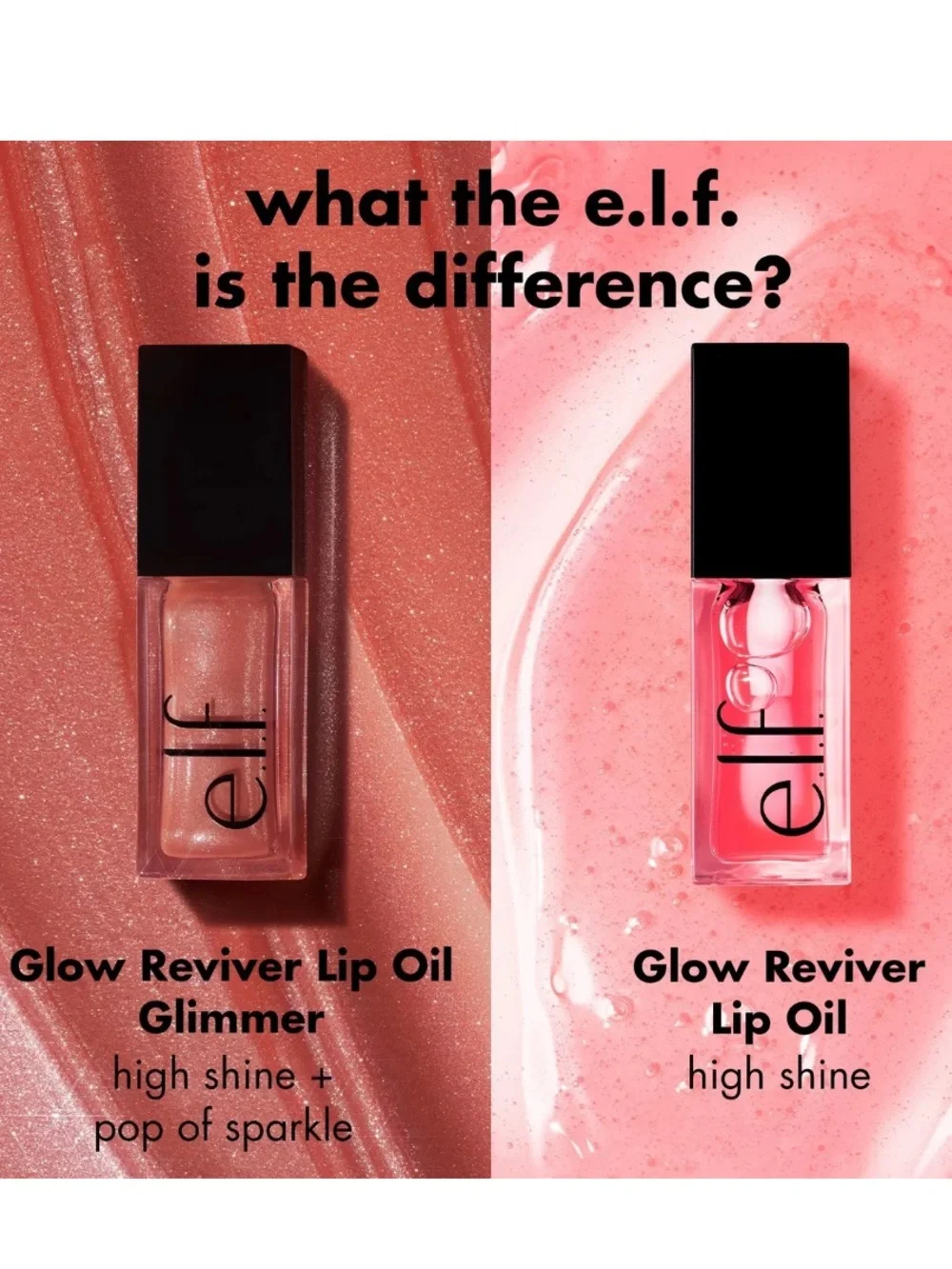 e.l.f. Cosmetics Glow Reviver Lip Oil Glimmer in Chocoluxe 7.6ml BRAND NEW
